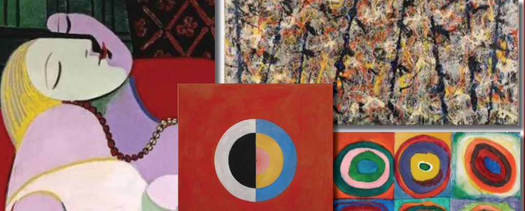 montage of famous abstract paintings